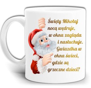 ŚWIĄTECZNY PREZENT MIKOŁAJKI KUBEK Z NADRKIEM + PUDEŁKO GW758