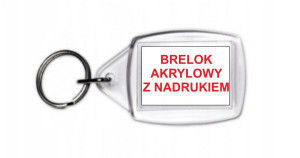 BRELOKI REKLAMOWE Z NADRUKIEM akrylowe akrylowy (od 50 sztuk)