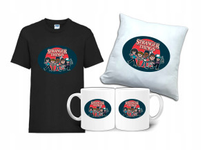 Zestaw STRANGER THINGS Tshirt Poduszka Kubek ST6