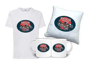 Zestaw STRANGER THINGS Tshirt Poduszka Kubek ST6