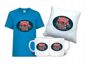Zestaw STRANGER THINGS Tshirt Poduszka Kubek ST6