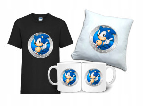 Zestaw Fana Gift SONIC T-shirt Poduszka Kubek SC4