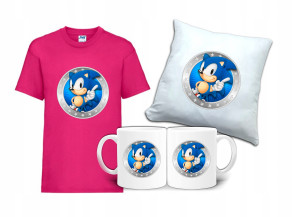 Zestaw Fana Gift SONIC T-shirt Poduszka Kubek SC4
