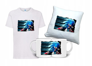 Zestaw Fana Gift SONIC T-shirt Poduszka Kubek SC3