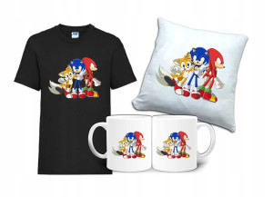 Zestaw Fana Gift SONIC T-shirt Poduszka Kubek SC2