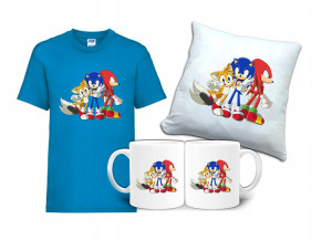 Zestaw Fana Gift SONIC T-shirt Poduszka Kubek SC2