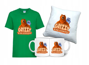 Zestaw GRIZZY LEMINGI Koszulka Poduszka Kubek GL2