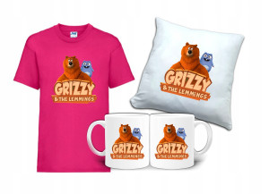 Zestaw GRIZZY LEMINGI Koszulka Poduszka Kubek GL2