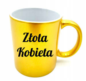 ZŁOTA KOBIETA ZŁOTY KUBEK Z NAPISEM +pudełko GW688
