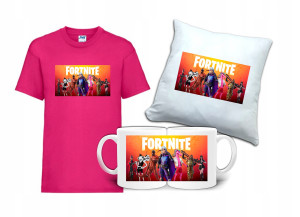 Zestaw Gift FORTNITE Koszulka Poduszka Kubek FT6