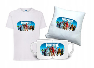 Zestaw Gift FORTNITE Koszulka Poduszka Kubek FT5