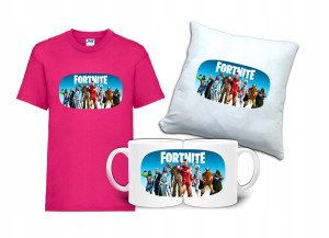 Zestaw Gift FORTNITE Koszulka Poduszka Kubek FT5