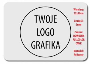 PODKŁADKA POD MYSZ Z NADRUKIEM 22x18 PODKŁADKI