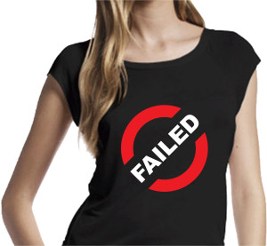 KOSZULKA NADRUK ŚMIESZNE ZABAWNE FAILED L