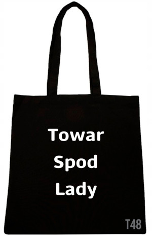 TORBA Z NAPISEM NADRUK SPOD LADY RÓŻNE WZORY T48