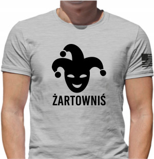KOSZULKA NADRUK ŚMIESZNE ŻARTOWNIŚ PLAY M