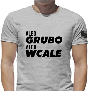 KOSZULKA NADRUK ŚMIESZNE ALBO GRUBO ALBO WCALE XXL
