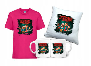 Zestaw STRANGER THINGS Tshirt Poduszka Kubek ST4