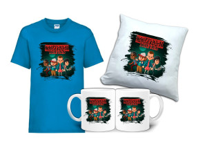 Zestaw STRANGER THINGS Tshirt Poduszka Kubek ST4