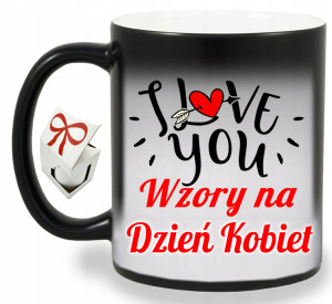 WALENTYNKI MAGICZNY KUBEK PREZENT + PUDEŁKO WZORY