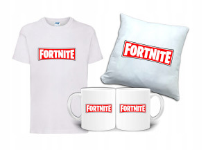Zestaw Gift FORTNITE Koszulka Poduszka Kubek FT1