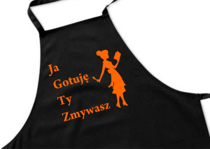 Fartuch kuchenny ŚMIESZNE WZORY TY ZMYWASZ