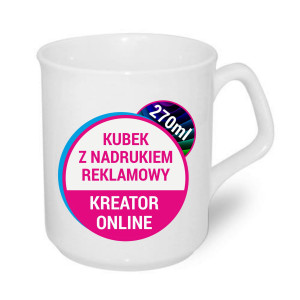 KUBEK ATENA DUŻY Z NADRUKIEM 270ml