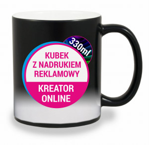 Kubek MAGICZNY MATOWY biały środek 330ML + NADRUK