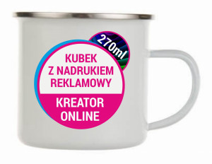 Kubek stalowy RETRO 270ml z nadrukiem fullcolor