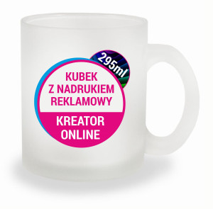 Kubek szklany - szroniony z nadrukiem 295ml szklanka szroniona