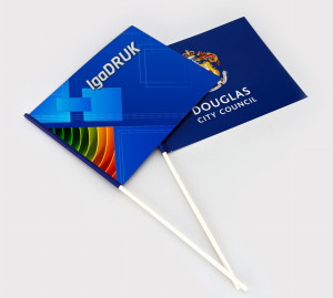 Chorągiewki flagi firmowe PAPIEROWE (eventowe flagietki)