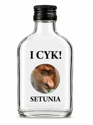 Piersiówka butelka z nadrukiem 100 ml - 1 sztuka