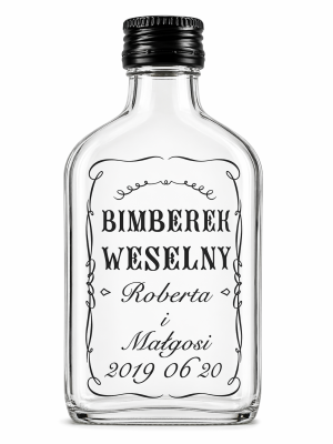 Butelki z nadrukiem 100 ml piersiówka (od 10 sztuk)