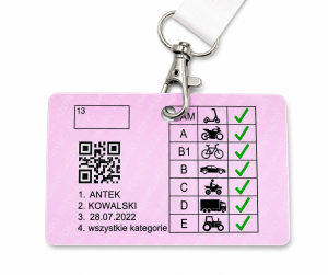 IDENTYFIKATOR PLASTIKOWY Z NADRUKIEM DWUSTRONNYM DO SMYCZY (od 10szt)