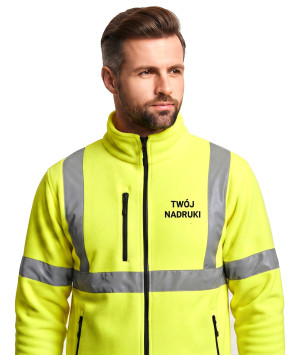 BLUZA POLAR SELEDYNOWY ROBOCZY ODBLASKOWY