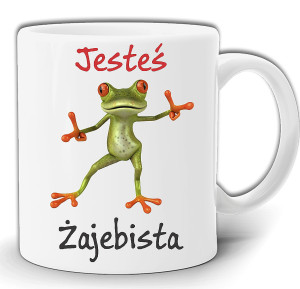 JESTEŚ ŻAJEBISTA ŻABA PREZENT KUBEK +PUDEŁKO GW13