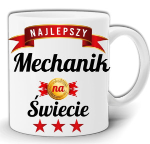 NAJLEPSZY MECHANIK NA ŚWIECIE KUBEK + PUDEŁKO GW38 PREZENT DLA MECHANIKA