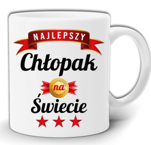PREZENT NA DZIEŃ CHŁOPAKA NAJLEPSZY NA ŚWIECIE KUBEK + PUDEŁKO GW32