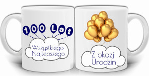 ŻYCZENIA URODZINOWE STO LAT KUBEK W PUDEŁKU GW120 urodziny