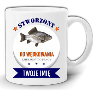 PREZENT DLA WĘDKARZA KUBEK + IMIĘ W PUDEŁKU GW131