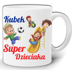PREZENT DLA DZIECKA KUBEK SUPER DZIECIAKA W PUDEŁKU GW141