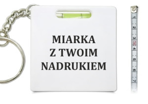 Brelok miarka z poziomicą + nadruk (od 10 sztuk)