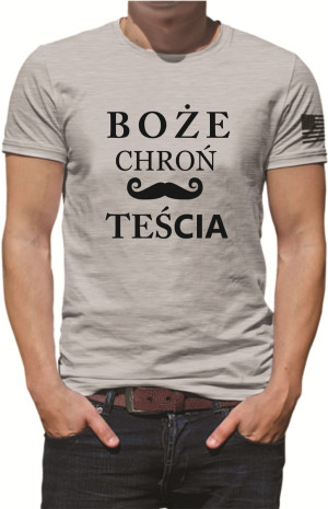 KOSZULKA MĘSKA BOŻE CHROŃ TEŚCIA