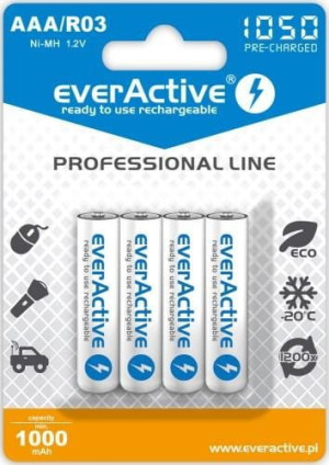 Zestaw akumulatorków everActive Professional line EVHRL03-1050 (1050mAh ; Ni-MH LSD)