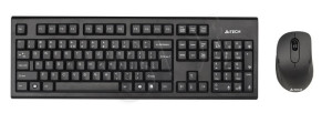 Zestaw klawiatura + mysz membranowa A4 TECH V-Track 2.4G 7100N RF Nano A4TKLA41220 (USB 2.0; kolor czarny; optyczna)