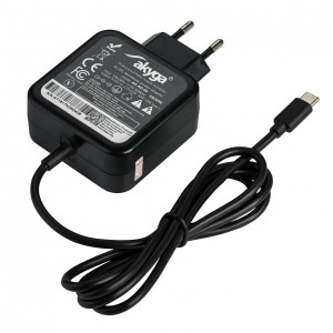 Zasilacz sieciowy Akyga AK-ND-60 do notebooka (20 V; 2,25 A, 2,31 A, 2,37 A, 2,64 A, 3,0 A; 45W; USB Typ C )
