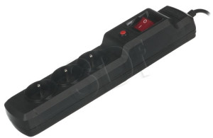 Listwa przeciwprzepięciowa Activejet (3 x UTE; 10 A; 1,5m; kolor czarny)