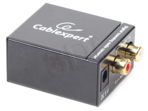 Adapter GEMBIRD DSC-OPT-RCA-001 (Toslink - RCA ; kolor czarny)