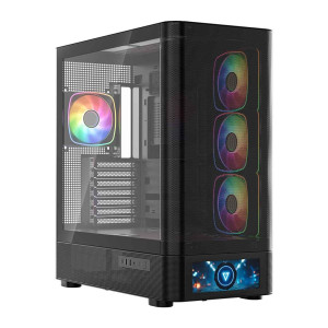 MODECOM OBUDOWA VOLCANO AQ 500 ARGB MIDI CZARNA