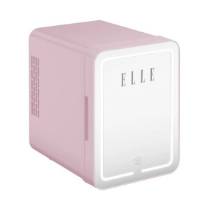 Mini lodówka z lusterkiem do makijażu LED ELLE 4L fioletowa